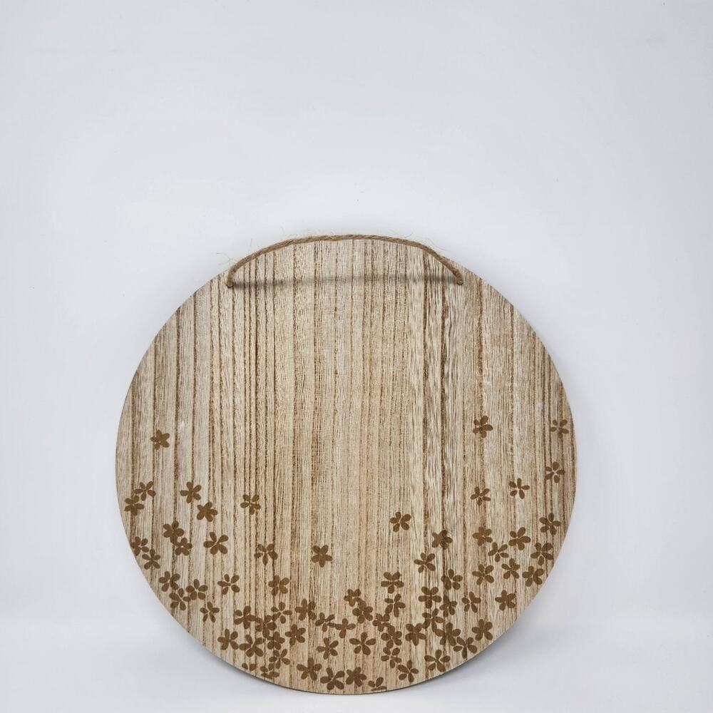 Wooden Chalkboard Reversible Circle Sign